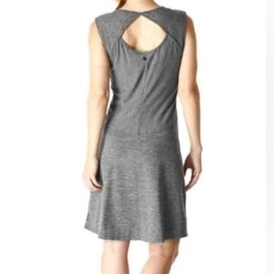 Prana Gray A-Line Knee-Length Dress